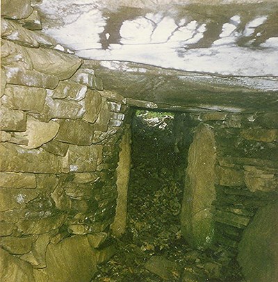 Earth House at Kirkton ~ Entrance from inside