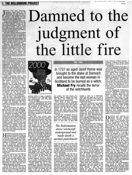Article on burning of Janet Horne