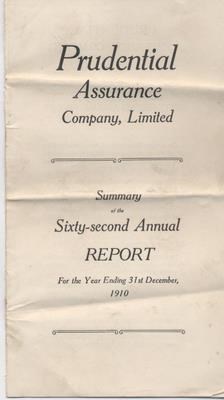 Prudential Annual Report 1910