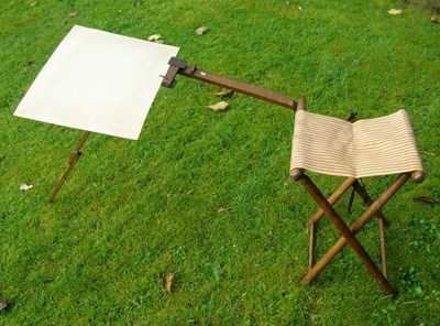 Folding artist's stool