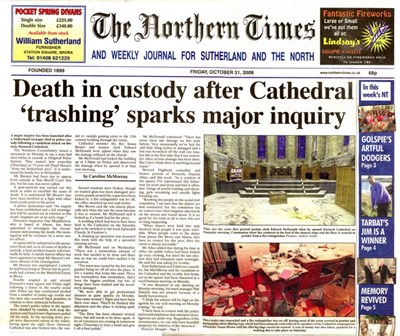 Cathedral Vandalism 2008