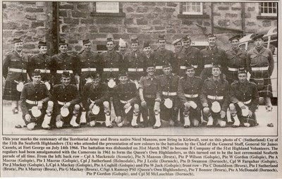 C (Sutherland) Company 11th Bn Seaforth Highlanders TA