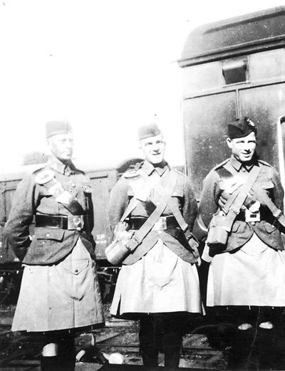 Seaforth Highlanders at Dornoch Station