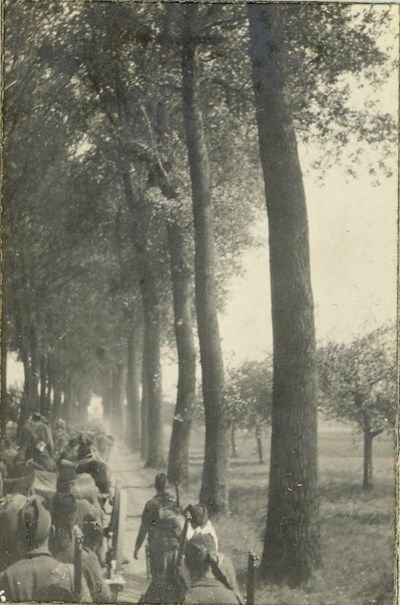 Cameronians on the highway near La Faute Maison