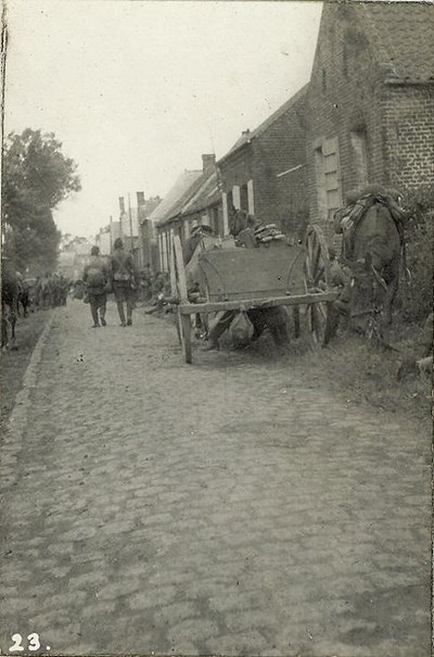 A wayside halt when marching to reinforce the left at Le Cateau