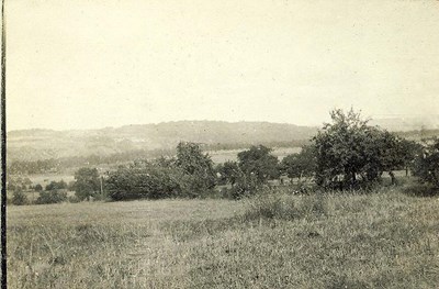 La Ferte Sous Jouarre is seen burning on the right