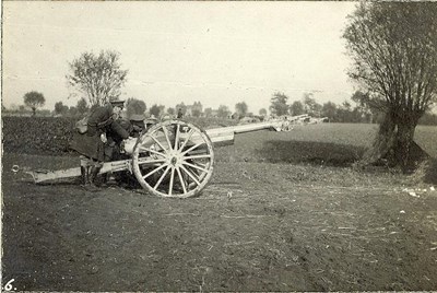 A battery of the famous 75 mm French guns