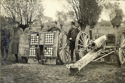 French guns and ammunition wagon