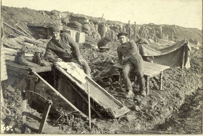 The back of our bedrooms in the trenches