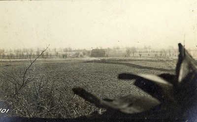 View of British and German trenches