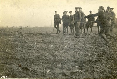 ‘Grenadiers’ practising bomb throwing