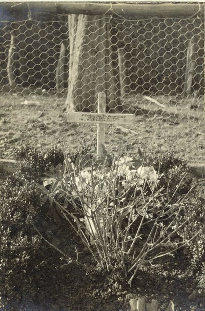 The cross on Stirling's grave.  ‘Moat’ farm