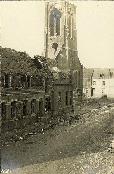 Church destroyed by German guns