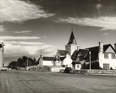View of Square and Cathedral, Dornoch