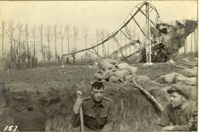 Grande Flamendrie farm and barn after being mined.