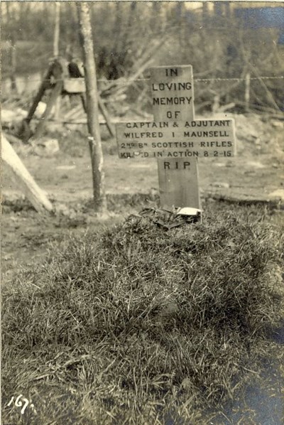Capt. & Adjutant Wilfred. I. Maunsell’s grave
