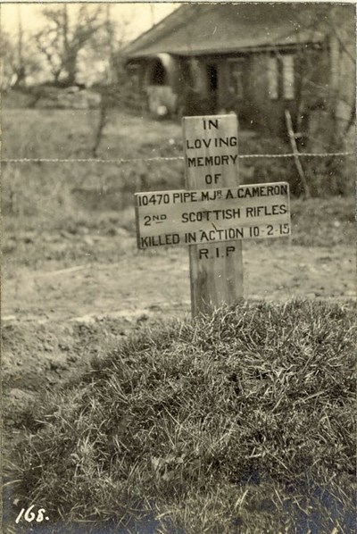 Pipe Major A. Cameron’s grave