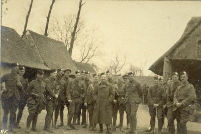 Col. Vandaleur with his officers in farm yard