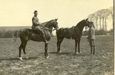 Mounted Cameronian Officer with second horse