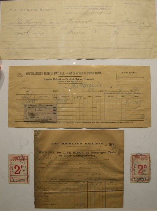 Highland Railway waybills and parcel stamps