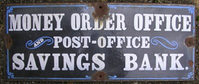 Post Office Savings Bank sign