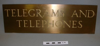Rectangular brass sign 