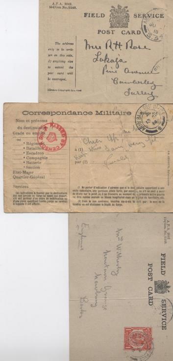 Examples of Field Service Post Cards