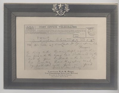Post Office Telegram from Buckingham Palace