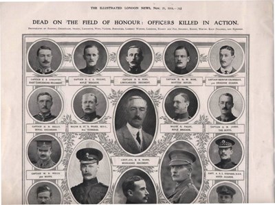 Illustrated London News Listing of Officers Killed in Action