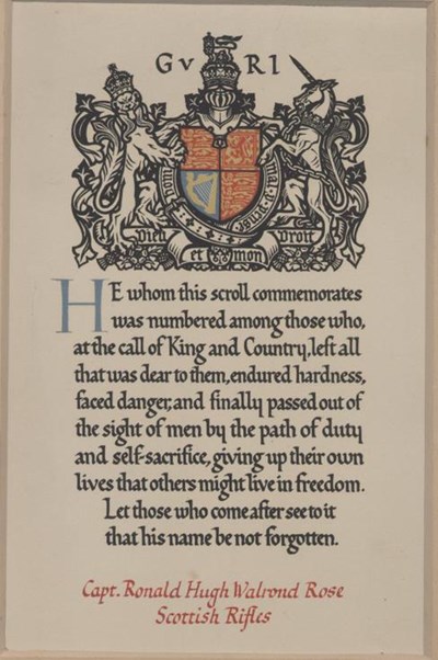 Commemorative scroll