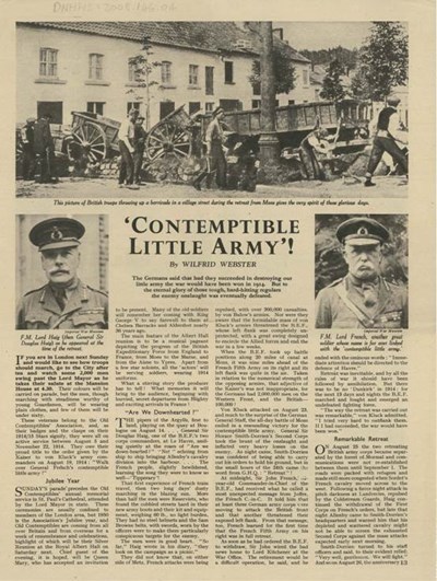 Article with title 'Contemptible Little Army'