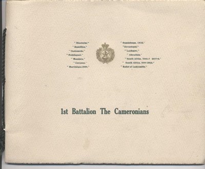 Booklet '1st Battalion The Cameronians'