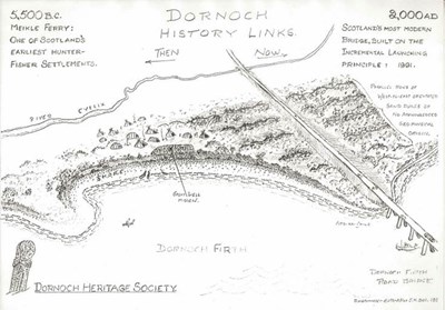 Sketch of area near new Dornoch Bridge