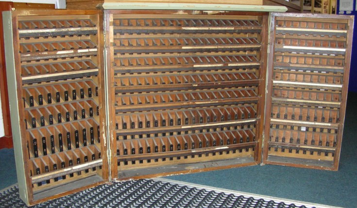 Railway ticket racks from Embo Station