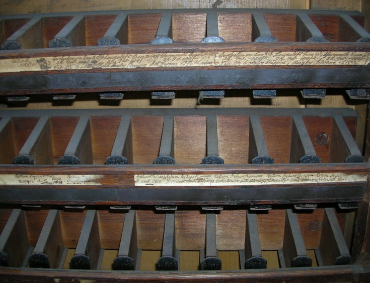 Railway ticket rack from Embo Station