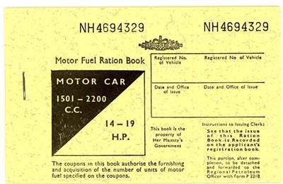 Motor Fuel Ration Book 1973