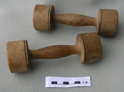 Pair of wooden objects