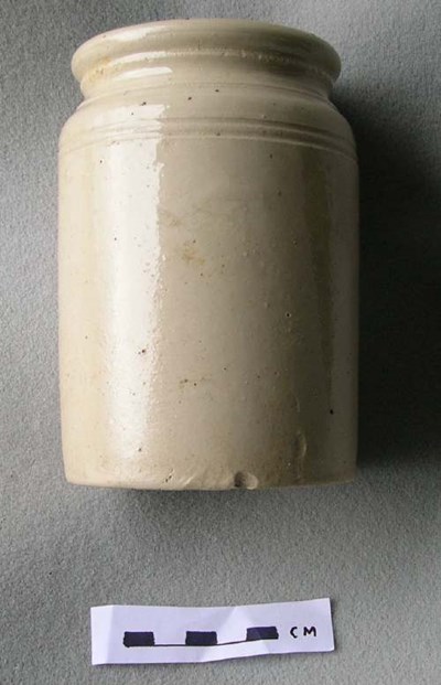 Stoneware jam jar