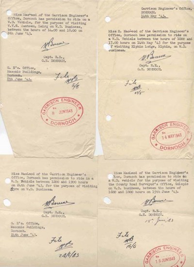 Travel Permits World War 2