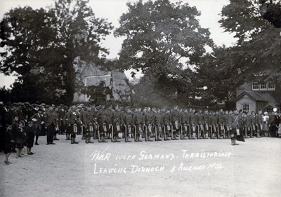 Territorials leaving Dornoch 5 Aug 1914