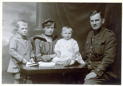 Major W A MacDonald, Seaforth Highlanders and family