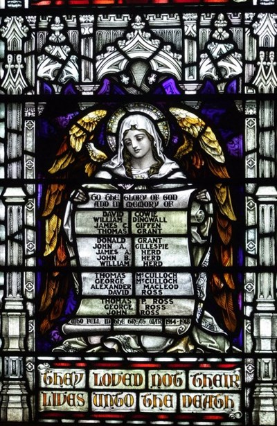 Dornoch Cathedral Congregation WW1 Memorial Window