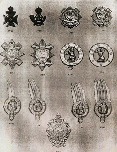 Information on Sutherland military badges