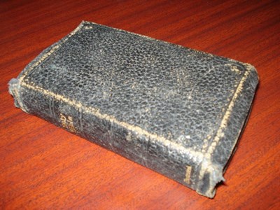 Photograph of the bible given by Charles Bentinck to his son