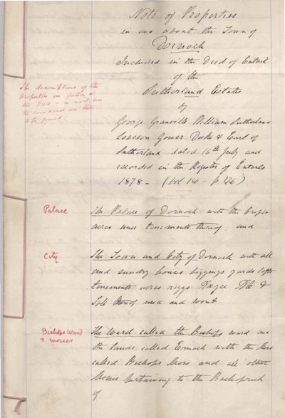 List of Sutherland properties in Dornoch ~ 1891