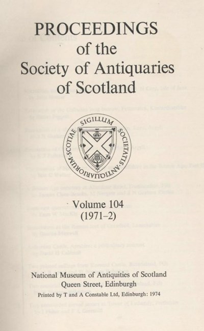 Proceedings Society of Antiquaries of Scotland 1971-92