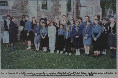 1st Dornoch Girl Guides parade May 1991