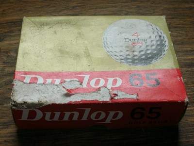 Box of Dunlop 65 Golf Balls