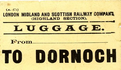 Dornoch luggage label
