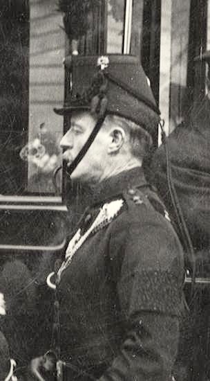 Photograph of Cameronians officer showing 'Lines' to Chako
